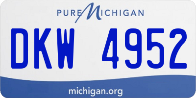 MI license plate DKW4952