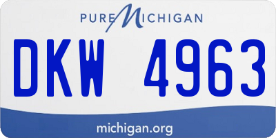 MI license plate DKW4963