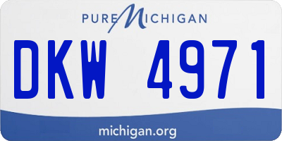 MI license plate DKW4971