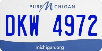 MI license plate DKW4972