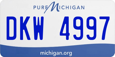 MI license plate DKW4997