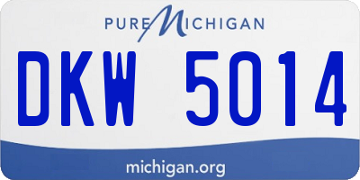 MI license plate DKW5014