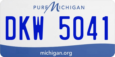 MI license plate DKW5041