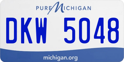 MI license plate DKW5048