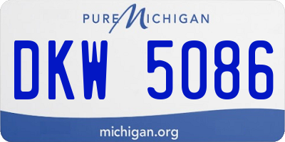 MI license plate DKW5086