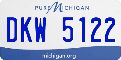 MI license plate DKW5122