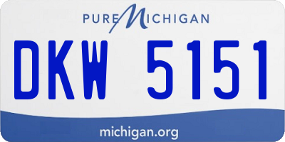 MI license plate DKW5151