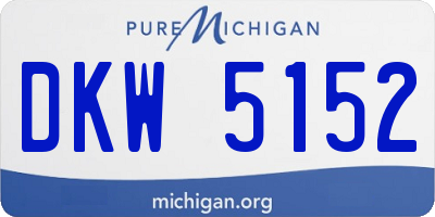 MI license plate DKW5152