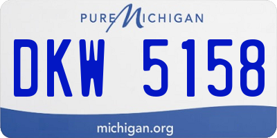 MI license plate DKW5158