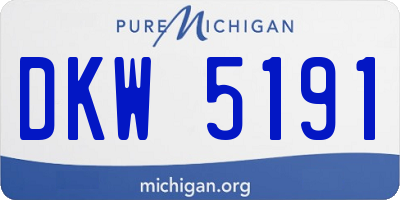 MI license plate DKW5191