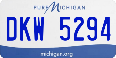 MI license plate DKW5294