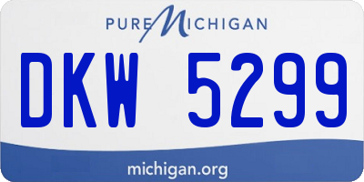 MI license plate DKW5299
