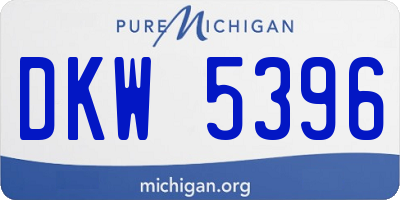 MI license plate DKW5396