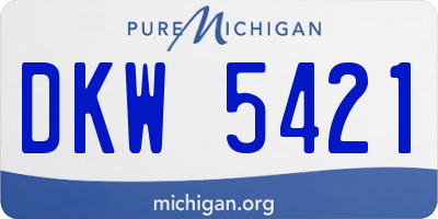 MI license plate DKW5421