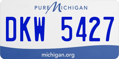 MI license plate DKW5427