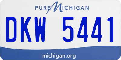 MI license plate DKW5441