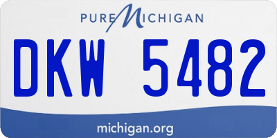 MI license plate DKW5482