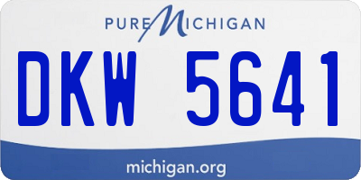 MI license plate DKW5641
