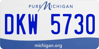 MI license plate DKW5730