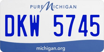 MI license plate DKW5745