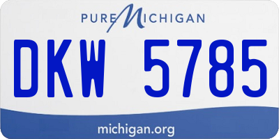 MI license plate DKW5785