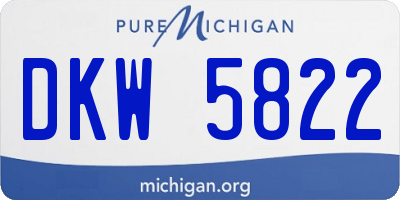 MI license plate DKW5822
