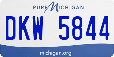 MI license plate DKW5844