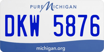 MI license plate DKW5876