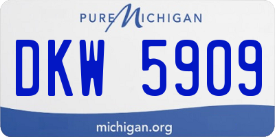 MI license plate DKW5909