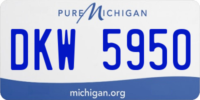 MI license plate DKW5950