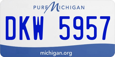 MI license plate DKW5957