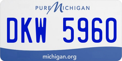 MI license plate DKW5960