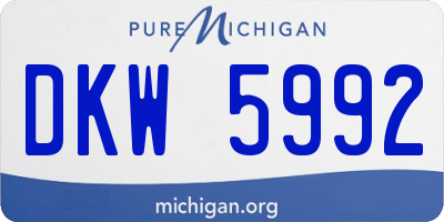 MI license plate DKW5992