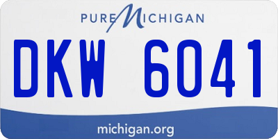 MI license plate DKW6041