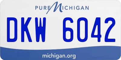 MI license plate DKW6042