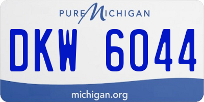 MI license plate DKW6044