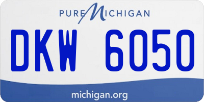 MI license plate DKW6050