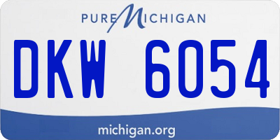 MI license plate DKW6054
