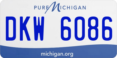 MI license plate DKW6086