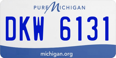 MI license plate DKW6131