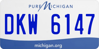 MI license plate DKW6147