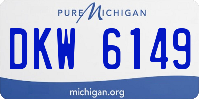 MI license plate DKW6149