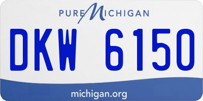 MI license plate DKW6150