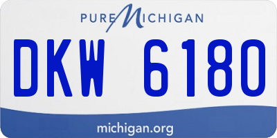 MI license plate DKW6180