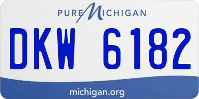 MI license plate DKW6182