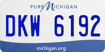 MI license plate DKW6192
