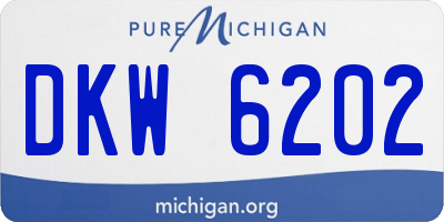 MI license plate DKW6202
