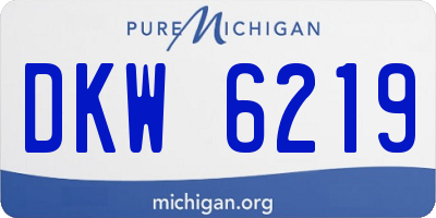 MI license plate DKW6219