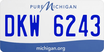 MI license plate DKW6243