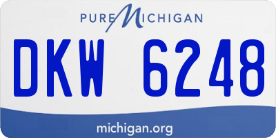 MI license plate DKW6248